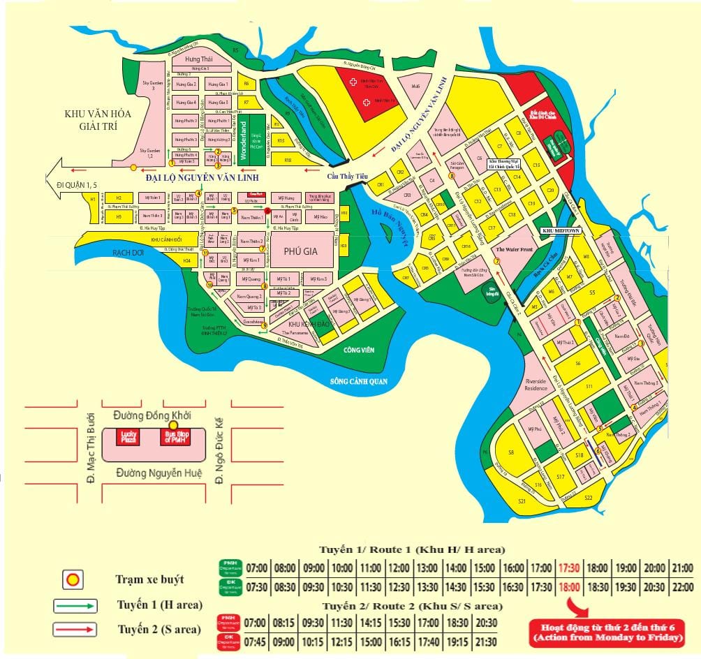 saigon ਬੱਸ ਨਕਸ਼ਾ